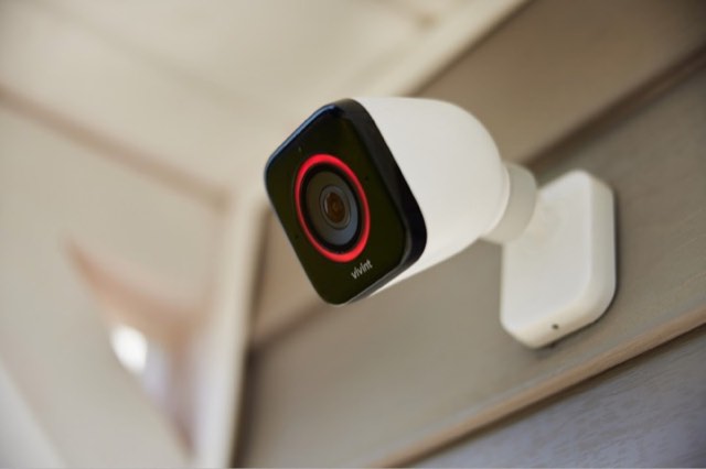 Technician installing home services
